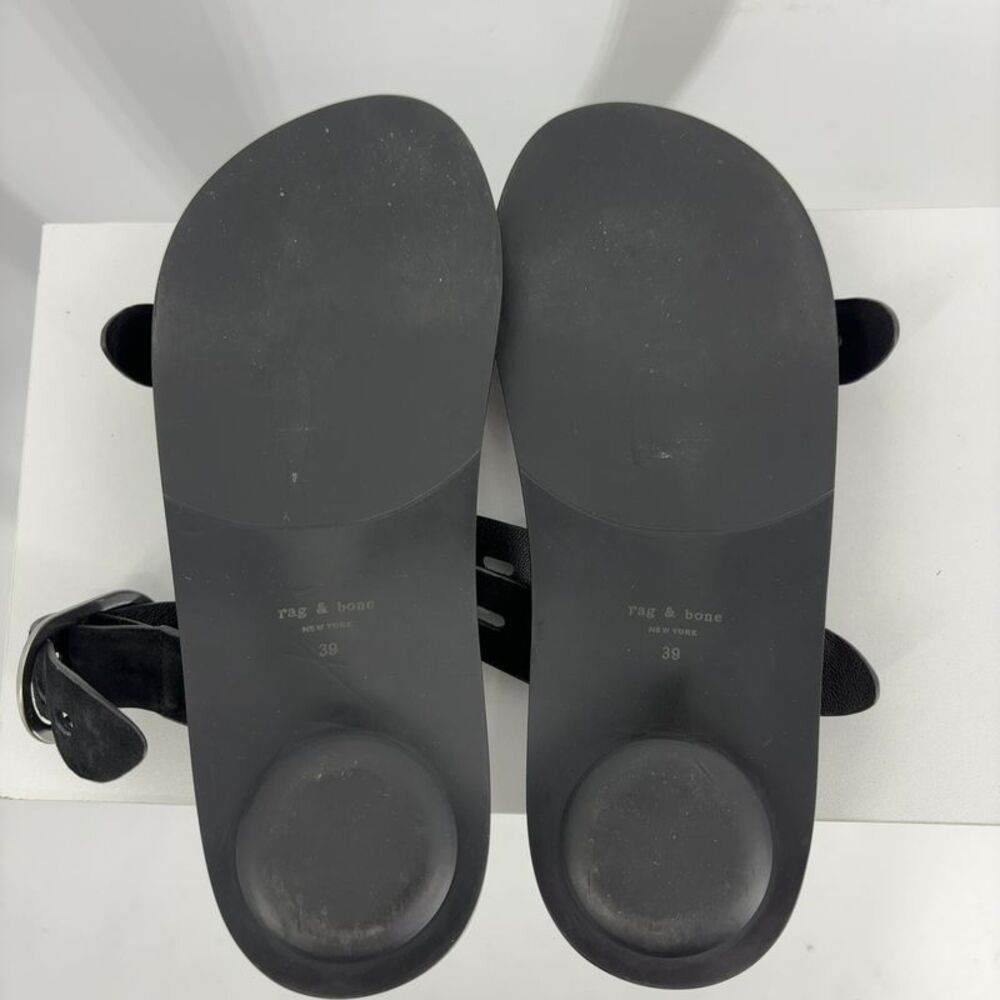 rag & bone Black Suede Buckle Sandals - Picture 5 of 5